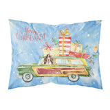Merry Christmas Brown Parti Cocker Spaniel Fabric Standard Pillowcase