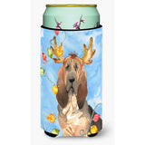 Caroline'S Treasures Ck2471Tbc Christmas Lights Bloodhound Tall Boy Hugger Cold-Beverage-Koozies, Multicolor