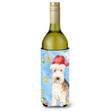 Caroline'S Treasures Ck2483Literk Christmas Lakeland Terrier Wine Bottle Hugger Cold-Beverage-Koozies, 750 Ml, Multicolor