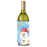 Caroline'S Treasures Ck2486Literk Christmas Lights Maltese Wine Bottle Hugger Cold-Beverage-Koozies, 750 Ml, Multicolor