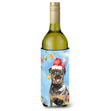 Caroline'S Treasures Ck2488Literk Christmas Lights Rottweiler Wine Bottle Hugger Cold-Beverage-Koozies, 750 Ml, Multicolor