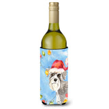 Caroline'S Treasures Ck2490Literk Christmas Lights Schnauzer #2 Wine Bottle Hugger Cold-Beverage-Koozies, 750 Ml, Multicolor