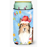 Caroline'S Treasures Ck2492Tbc Christmas Lights Sheltie Tall Boy Hugger Cold-Beverage-Koozies, Multicolor