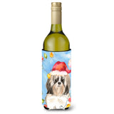 Caroline'S Treasures Ck2493Literk Christmas Lights Shih Tzu Wine Bottle Hugger Cold-Beverage-Koozies, 750 Ml, Multicolor