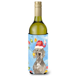 Caroline'S Treasures Ck2497Literk Christmas Lights Weimaraner Wine Bottle Hugger Cold-Beverage-Koozies, 750 Ml, Multicolor