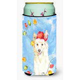 Caroline'S Treasures Ck2500Tbc Christmas Lights White Collie Tall Boy Hugger Cold-Beverage-Koozies, Multicolor