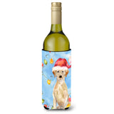 Caroline'S Treasures Christmas Yellow Labrador Retriever Wine Bottle Hugger Cold-Beverage-Koozies, 750 Ml, Multicolor