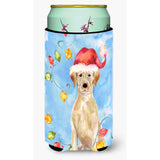 Caroline'S Treasures Ck2507Tbc Christmas Yellow Labrador Retriever Tall Boy Hugger Cold-Beverage-Koozies, Multicolor