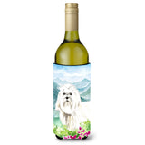 Caroline'S Treasures Ck2529Literk Mountain Flowers Maltese Wine Bottle Hugger Cold-Beverage-Koozies, 750 Ml, Multicolor