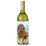 Caroline'S Treasures Ck2532Literk Mountain Flowers Labradoodle Wine Bottle Hugger Cold-Beverage-Koozies, 750 Ml, Multicolor