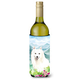 Caroline'S Treasures Ck2533Literk Mountain Flowers Japanese Spitz Wine Bottle Hugger Cold-Beverage-Koozies, 750 Ml, Multicolor