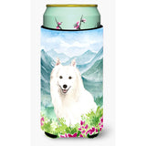 Caroline'S Treasures Ck2533Tbc Mountain Flowers Japanese Spitz Tall Boy Hugger Cold-Beverage-Koozies, Multicolor