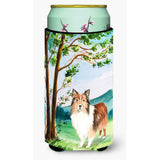 Caroline'S Treasures Ck2558Tbc Under The Tree Sheltie Tall Boy Hugger Cold-Beverage-Koozies, Multicolor
