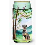 Caroline'S Treasures Ck2562Tbc Under The Tree Rottweiler Tall Boy Hugger Cold-Beverage-Koozies, Multicolor