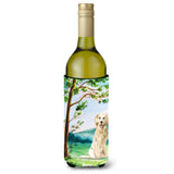 Caroline'S Treasures Ck2572Literk Under The Tree Golden Retriever Wine Bottle Hugger Cold-Beverage-Koozies, 750 Ml, Multicolor