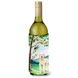 Caroline'S Treasures Ck2573Literk Under The Tree Goldendoodle Wine Bottle Hugger Cold-Beverage-Koozies, 750 Ml, Multicolor