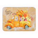 Caroline'S Treasures Fall Harvest Wheaten Terrier Machine Washable Memory Foam Mat Doormats, Multicolor