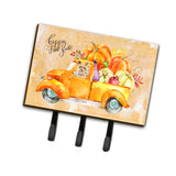 Carolines Treasures Fall Harvest Yorkshire Terrier Leash or Key Holder hooks, Multicolor