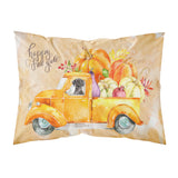 Fall Harvest Black Labrador Retriever Fabric Standard Pillowcase