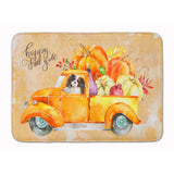 Caroline'S Treasures Fall Harvest Tricolor Cavalier Spaniel Machine Washable Memory Foam Mat Doormats, Multicolor