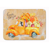 Caroline'S Treasures Fall Harvest Border Collie Machine Washable Memory Foam Mat Doormats, Multicolor