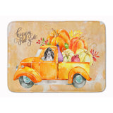 Caroline'S Treasures Fall Harvest Black Parti Cocker Spaniel Machine Washable Memory Foam Mat Doormats, Multicolor