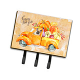 Caroline'S Treasures Fall Harvest Fawn French Bulldog Leash Or Key Holder Hooks, Multicolor
