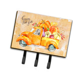 Caroline'S Treasures Fall Harvest Silver Poodle Leash Or Key Holder Hooks, Multicolor