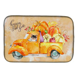 Caroline'S Treasures Ck2672Ddm Fall Harvest Long Haired Chihuahua Dish-Drying-Mats, 14X21, Multicolor
