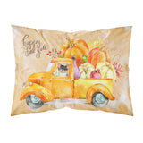 Fall Harvest Long Haired Chihuahua Fabric Standard Pillowcase