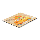 Fall Harvest Pomeranian Mouse Pad, Hot Pad Or Trivet