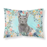Caroline'S Treasures Blue Russian Spring Flowers Fabric Standard Pillowcases, Multicolor