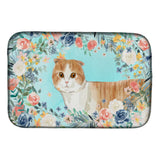 Caroline'S Treasures Ck3397Ddm Scottish Fold Spring Flowers Dish-Drying-Mats, 14 X 21, Multicolor