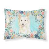 Caroline'S Treasures White Collie Fabric Standard Pillowcases, Multicolor