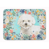 Caroline'S Treasures Bichon Frise Machine Washable Memory Foam Mat Doormats, Multicolor