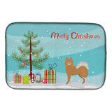 Caroline'S Treasures Ck3451Ddm Brown & White Elo Dog Christmas Tree Dish-Drying-Mats, 14 X 21, Multicolor