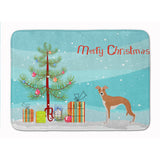 Caroline'S Treasures Italian Greyhound Christmas Tree Machine Washable Memory Foam Mat Doormats, Multicolor