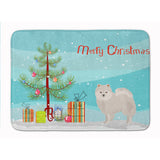 Caroline'S Treasures Japanese Spitz Christmas Tree Machine Washable Memory Foam Mat Doormats, Multicolor
