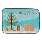 Caroline'S Treasures Ck3468Ddm Tan Lhasa Apso Christmas Tree Dish-Drying-Mats, 14 X 21, Multicolor
