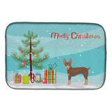 Caroline'S Treasures Ck3474Ddm Miniature Fox Terrier Christmas Tree Dish-Drying-Mats, 14 X 21, Multicolor