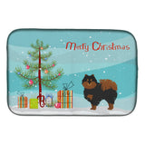 Caroline'S Treasures Ck3477Ddm Pomeranian Christmas Tree Dish-Drying-Mats, 14 X 21, Multicolor