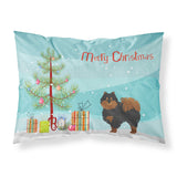 Caroline'S Treasures Pomeranian Christmas Tree Fabric Standard Pillowcases, Multicolor