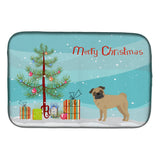 Caroline'S Treasures Ck3481Ddm Pug Christmas Tree Dish-Drying-Mats, 14 X 21, Multicolor