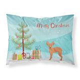 Caroline'S Treasures Russkiy Russian Toy Terrier Christmas Tree Fabric Standard Pillowcases, Multicolor