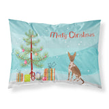 Caroline'S Treasures Tan Abyssinian Or African Hairless Dog Christmas Tree Fabric Standard Pillowcases, Multicolor