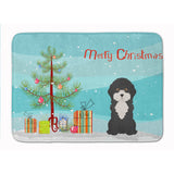 Caroline'S Treasures Black And White Cyprus Poodle Christmas Tree Machine Washable Memory Foam Mat Doormats, Multicolor