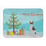 Caroline'S Treasures Miniature Fox Terrier #2 Christmas Tree Machine Washable Memory Foam Mat Doormats, Multicolor