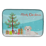 Caroline'S Treasures Small Greek Domestic Dog Kokoni #2 Christmas Tree Dish-Drying-Mats, 14 X 21, Multicolor
