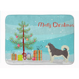 Caroline'S Treasures Alaskan Malamute Christmas Tree Machine Washable Memory Foam Mat Doormats, Multicolor