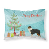 Caroline'S Treasures Australian Shepherd Christmas Tree Fabric Standard Pillowcases, Multicolor